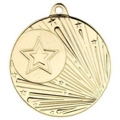 Picture of Shooting Star Medal (1in Centre) Gold