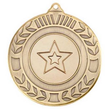 Picture of Wreath Medal (1in Centre) Antique Gold