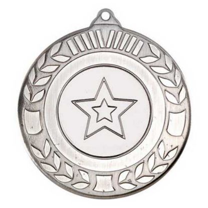 Picture of Wreath Medal (1in Centre) Antique Silver