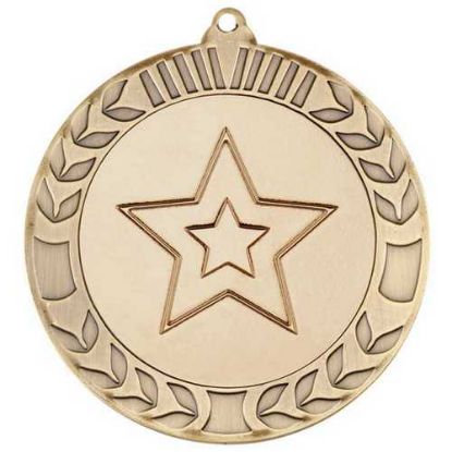 Picture of Wreath Medal (2in Centre) Antique Gold