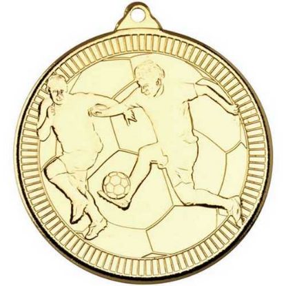 Picture of Football Multi Line Medal Gold