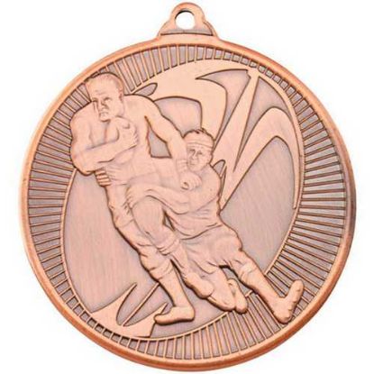 Picture of Rugby Multi Line Medal Bronze