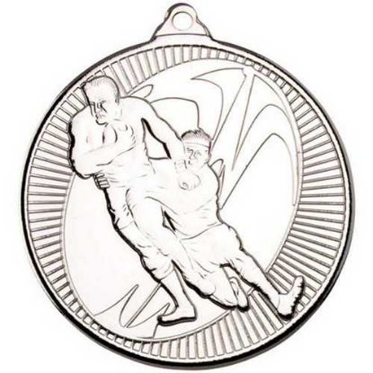 Picture of Rugby Multi Line Medal Silver