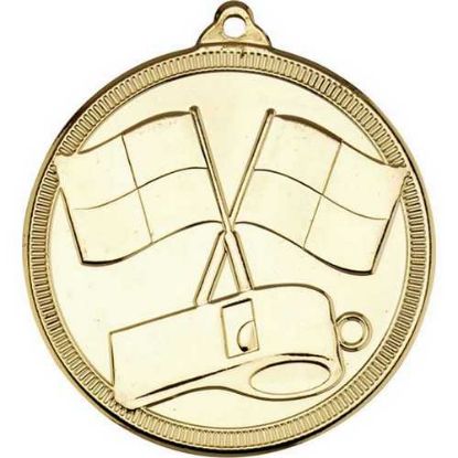 Picture of Referee Multi Line Medal Gold