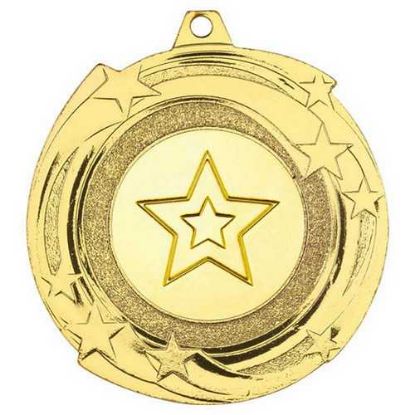 Picture of Star Cyclone Medal (1in Centre) Gold