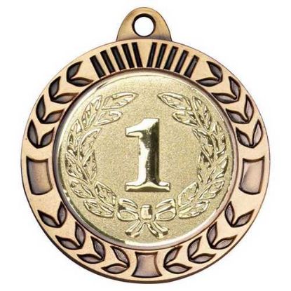 Picture of Wreath Medal Extra Thick (2in Centre) Antique Gold