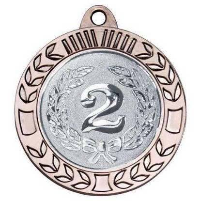 Picture of Wreath Medal Extra Thick (2in Centre) Antique Silver