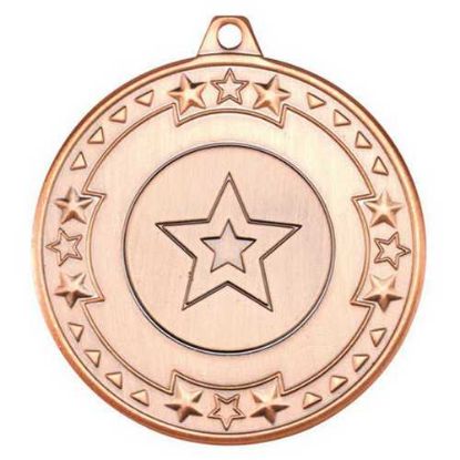 Picture of Tri Star Medal (1in Centre) Bronze