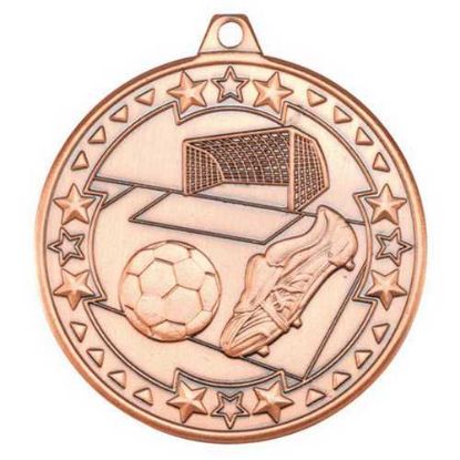 Picture of Football Tri Star Medal Bronze