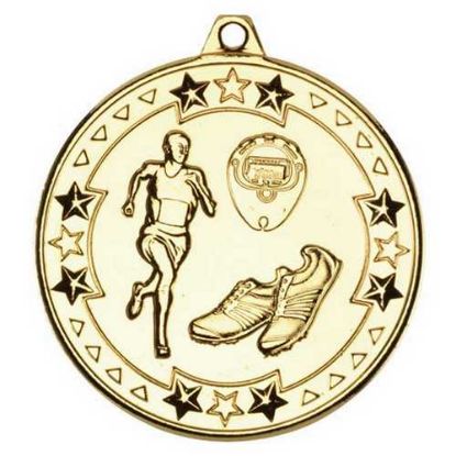 Picture of Running Tri Star Medal Gold