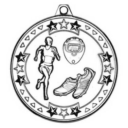 Picture of Running Tri Star Medal Silver