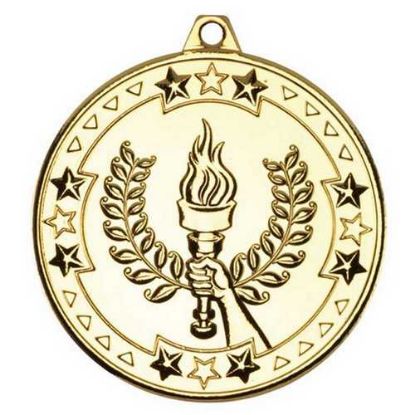 Picture of Victory Torch Tri Star Medal Gold
