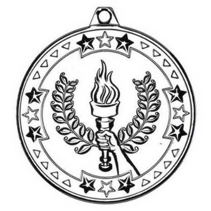 Picture of Victory Torch Tri Star Medal Silver