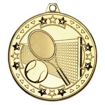 Picture of Tennis Tri Star Medal Gold