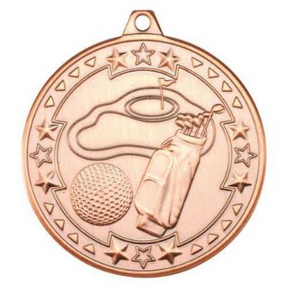 Picture of Golf Tri Star Medal Bronze