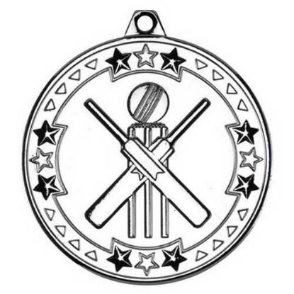 Picture of Cricket Tri Star Medal Silver