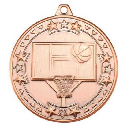 Picture of Basketball Tri Star Medal Bronze