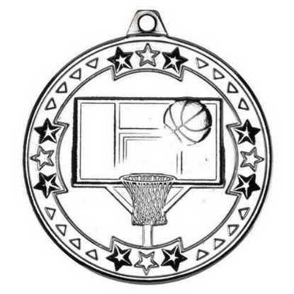 Picture of Basketball Tri Star Medal Silver