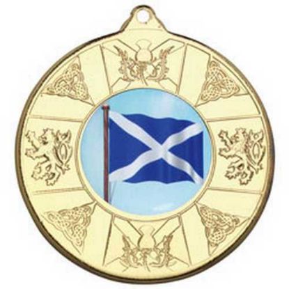 Picture of Scotland Medal (1in Centre) Gold