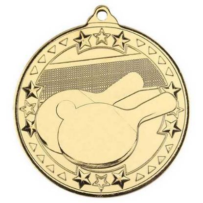 Picture of Table Tennis Tri Star Medal Gold