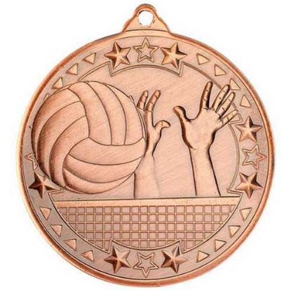 Picture of Volleyball Tri Star Medal Bronze
