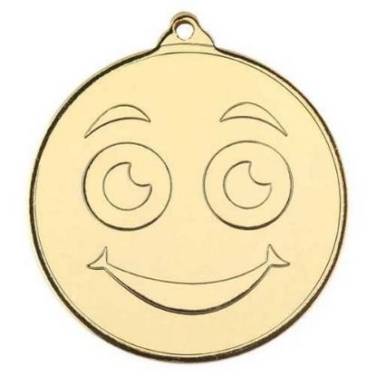 Picture of Smiley Face Gold Medal