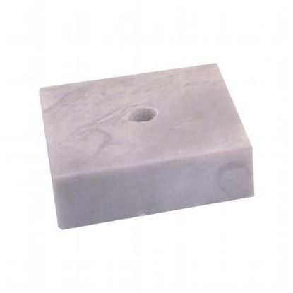 Picture of White Marble Square (1 Hole C~s) 2 X 2 X 0.75in
