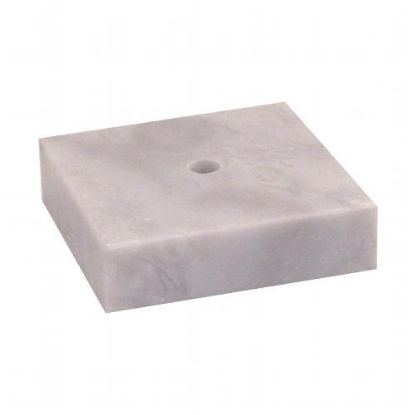Picture of White Marble Square (1 Hole C~s) 3 X 3 X 0.75in