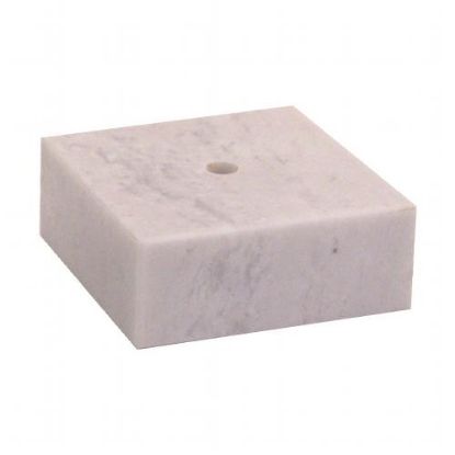 Picture of White Marble Square (1 Hole C~s) 3 X 3 X 1.125in
