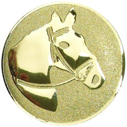 Picture of Metal Horsehead Centre 25mm Gold