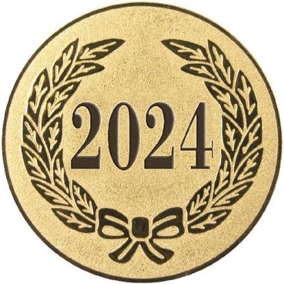 Picture of Xxx Metal 2024 Year Date Centre 25mm Gold