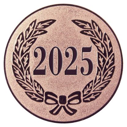 Picture of Metal 2025 Year Date Centre 25mm Bronze