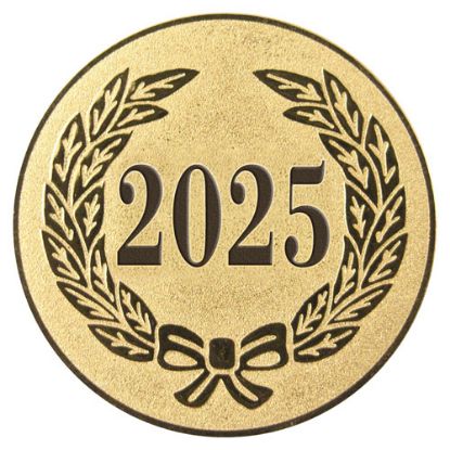 Picture of Metal 2025 Year Date Centre 25mm Gold