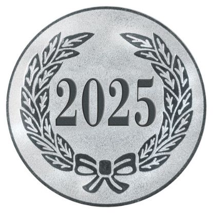 Picture of Metal 2025 Year Date Centre 25mm Silver