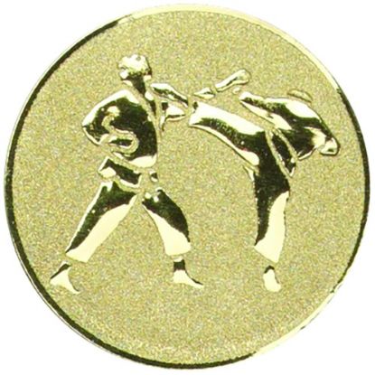 Picture of Metal Karate Centre 25mm Gold