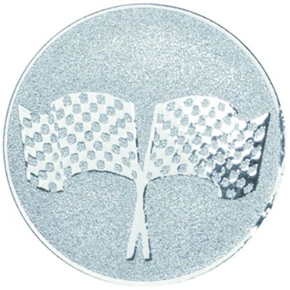 Picture of Metal Crossed Flags Centre 25mm Silver