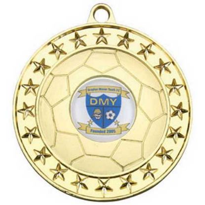 Picture of Football Medal Large (1in Centre) Gold