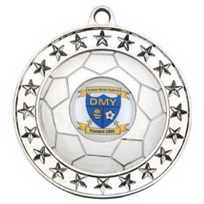 Picture of Football Medal Large (1in Centre) Silv