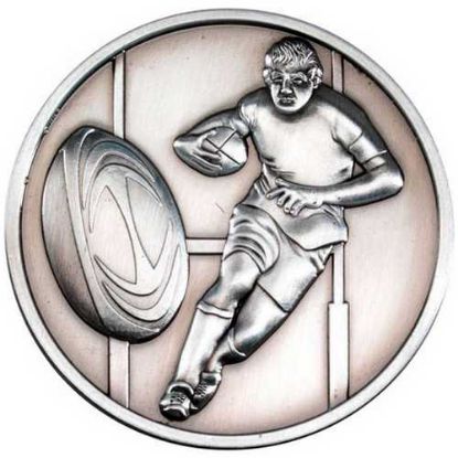 Picture of Rugby Medallion Antique Silver