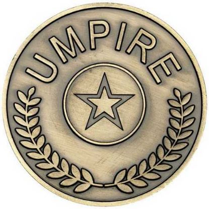 Picture of Umpire Medallion (1in Cen) Antique Gold