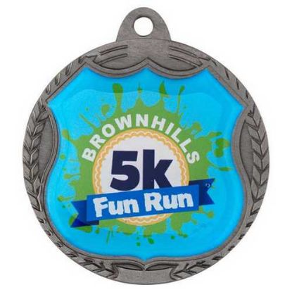 Picture of Wreath Medal (Takes Sp Shield Centre) Antique Silver