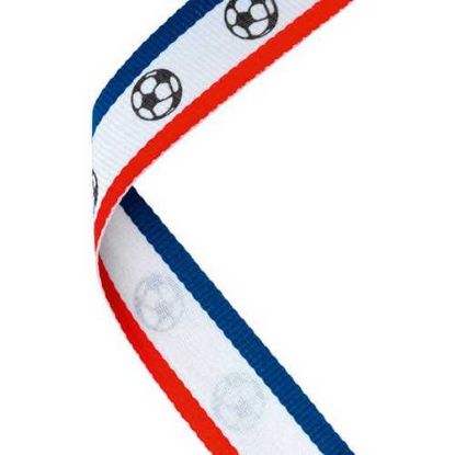 Picture of Medal Ribbon Red~w~bl Football