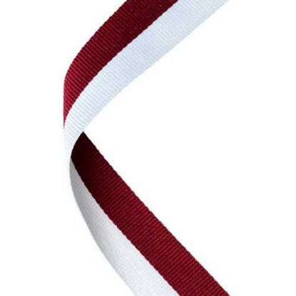 Picture of Medal Ribbon Maroon~white