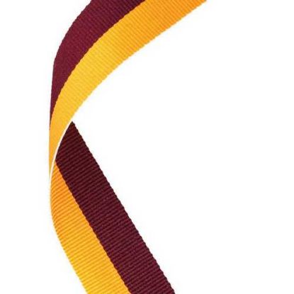Picture of Medal Ribbon Maroon~gold