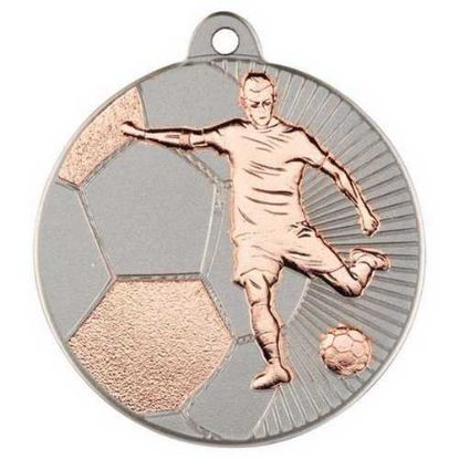 Picture of Football Two Colour Medal Matt Silver~bronze