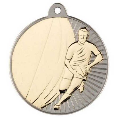 Picture of Rugby Two Colour Medal Matt Silver~gold