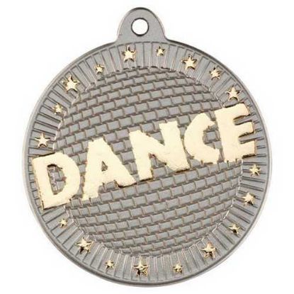 Picture of Dance Two Colour Medal Matt Silver~gold