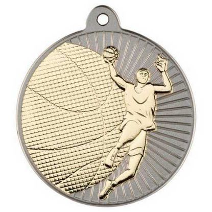 Picture of Basketball Two Colour Medal Matt Silver~gold