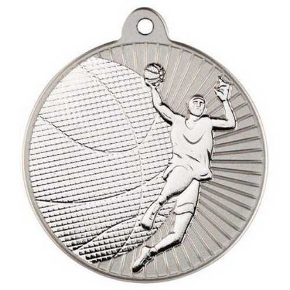 Picture of Basketball Two Colour Medal Matt Silver~silver
