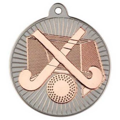 Picture of Hockey Two Colour Medal Matt Silver~bronze